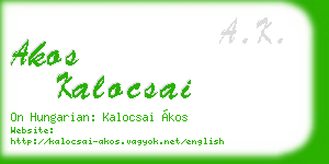 akos kalocsai business card